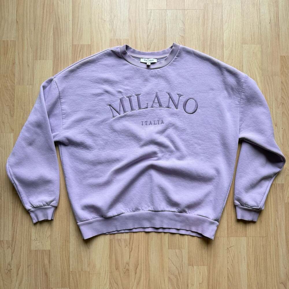 Lavender Lilac Purple Milano Italia Pullover Crewneck Sweatshirt